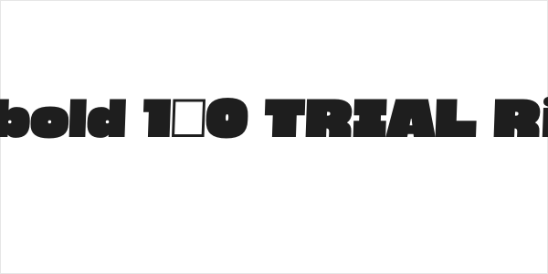 Megabold 1.0 TRIAL Right 2 Logo