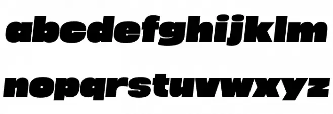 Megabold 1.0 TRIAL Right 6 Font LOWERCASE
