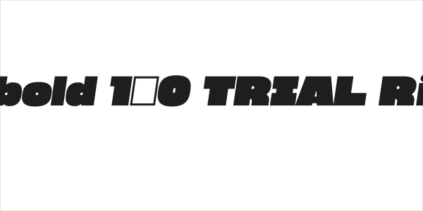 Megabold 1.0 TRIAL Right 8 Logo