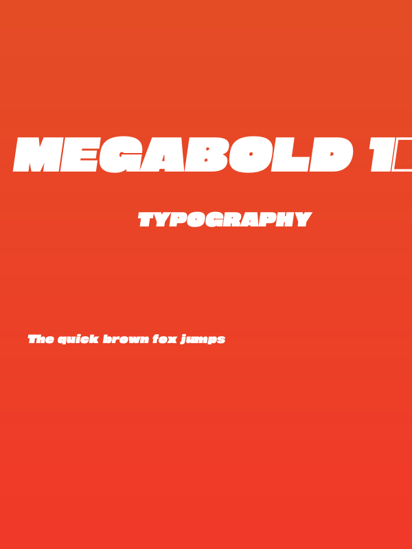 Megabold 1.0 TRIAL Right 8 Poster