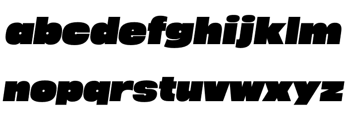 Megabold 1.0 TRIAL Right 8 Font LOWERCASE