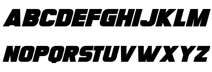 Megabomb Italic Font LOWERCASE