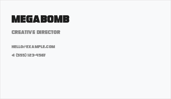 Megabomb Business Card