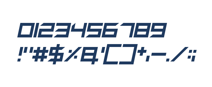 Megabot Five Italic Other Characters