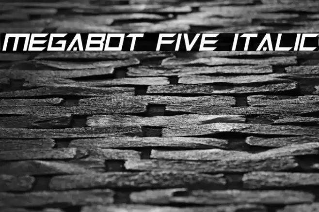 Megabot Five Italic Font examples