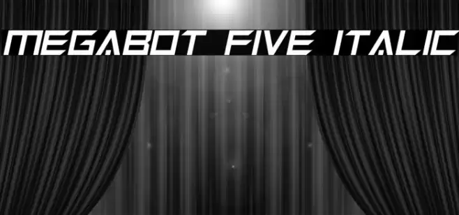 Megabot Five Italic Font examples