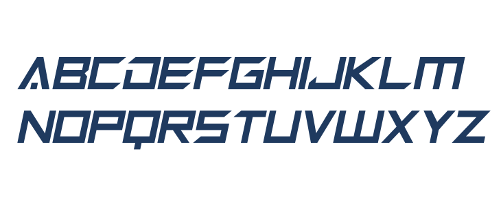 Megabot Five Italic Lowercase