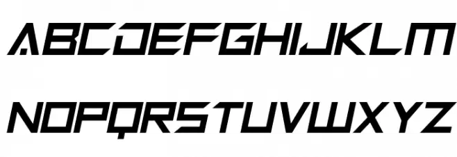 Megabot Five Italic خط أحرف صغيرة