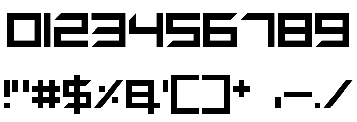 Megabot Five Font OTHER CHARS