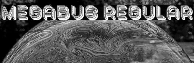 Megabus Regular Font examples