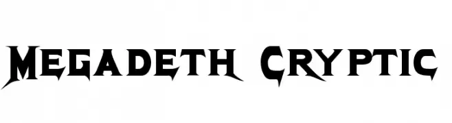 Megadeth Cryptic  baixar fontes gratis