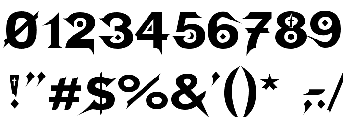 Megadeth Cryptic Font OTHER CHARS