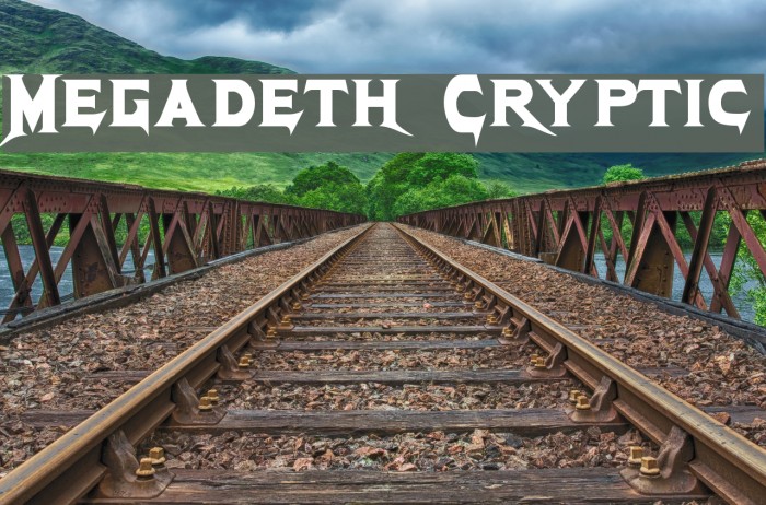 Megadeth Cryptic Font examples