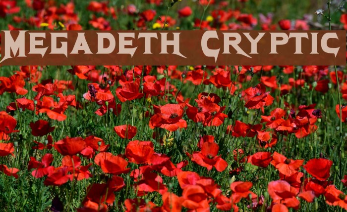 Megadeth Cryptic Font examples