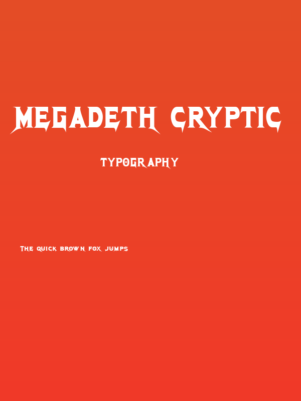 Megadeth Cryptic Poster