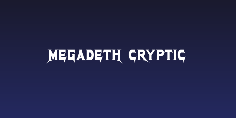 Megadeth Cryptic Social Header