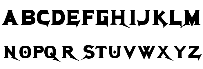 Megadeth Cryptic Font LOWERCASE