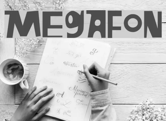 Megafon Font examples