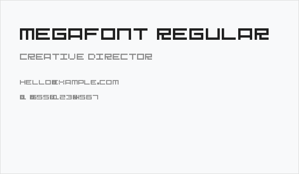 Megafont Regular Business Card