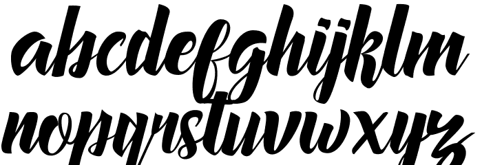 Megalia Font LOWERCASE