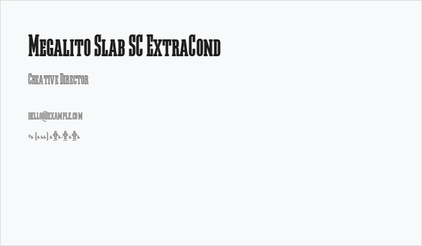 Megalito Slab SC ExtraCond Business Card