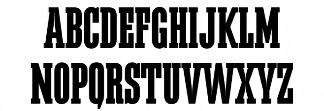 Megalito Slab SC ExtraCond फ़ॉन्ट लोअरकेस