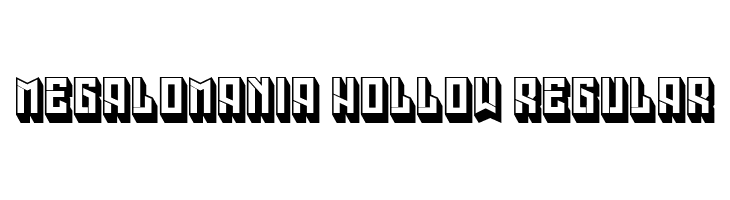 Megalomania Hollow Regular  font caratteri gratis