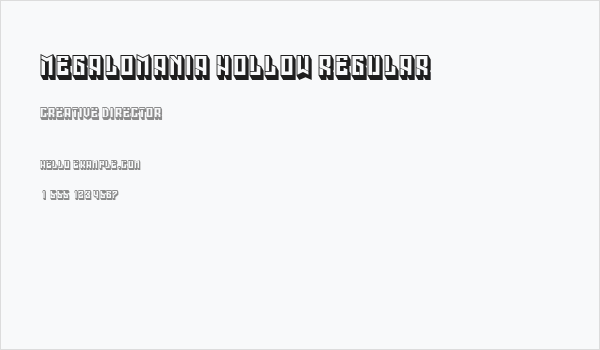 Megalomania Hollow Regular Business Card