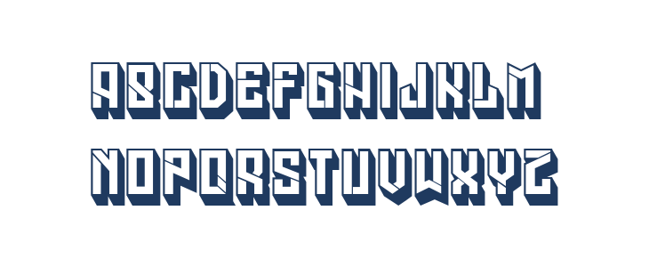 Megalomania Hollow Regular Lowercase