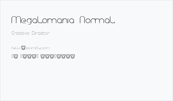 Megalomania Normal Business Card