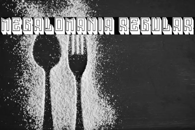 Megalomania Regular Font examples