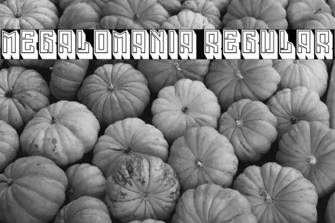 Megalomania Regular Font examples