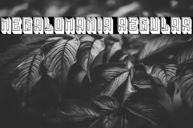 Megalomania Regular Font examples