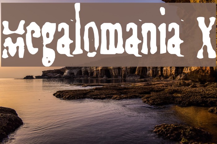 Megalomania X Font examples