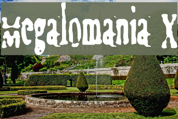 Megalomania X Font examples