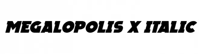Megalopolis X Italic  नि: शुल्क फ़ॉन्ट्स डाउनलोड