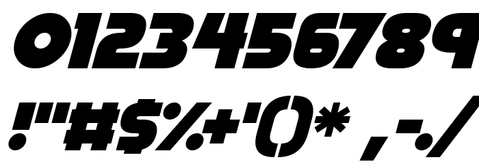 Megalopolis X Italic Шрифта ДРУГИЕ символов