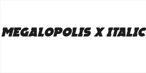 Megalopolis X Italic Logo