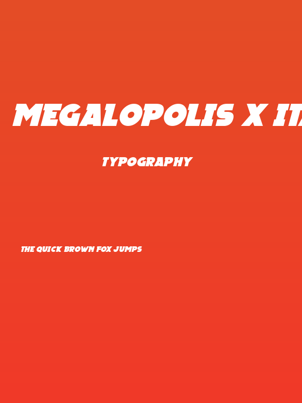 Megalopolis X Italic Poster