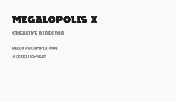 Megalopolis X Business Card