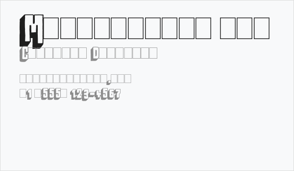 Megalopolis off Business Card