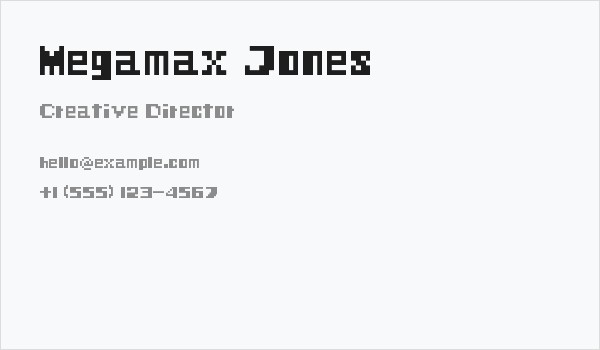 Megamax Jones Business Card