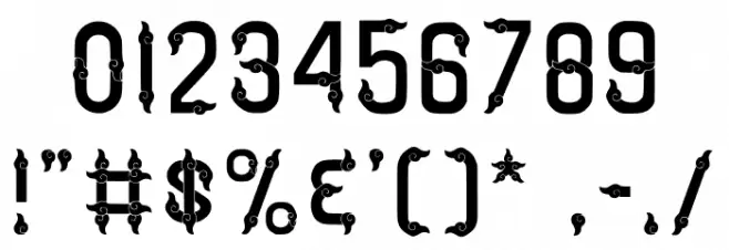 Megamendung Regular Font OTHER CHARS