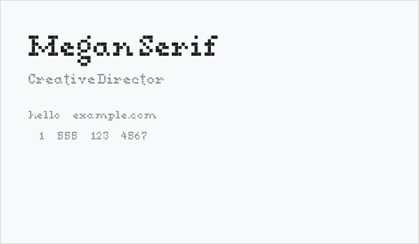 Megan Serif Business Card
