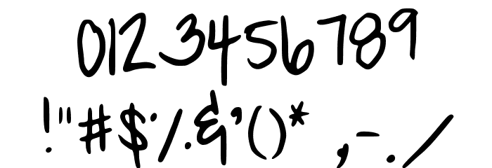 MeganHand Font OTHER CHARS