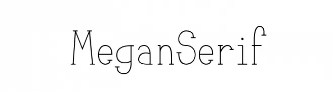 MeganSerif  नि: शुल्क फ़ॉन्ट्स डाउनलोड