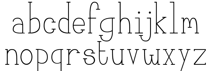 MeganSerif Font LOWERCASE
