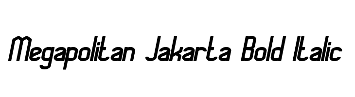 Megapolitan Jakarta Bold Italic Font