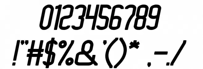 Megapolitan Jakarta Bold Italic Font OTHER CHARS