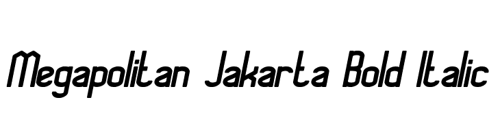 Megapolitan Jakarta Bold Italic  les polices de caractères gratuit tlcharger